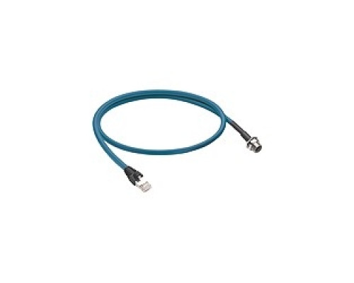 LUMBERG AUTOMATION  900004093  0985 806 104/1M   EtherNet/IP Cord Set, High-Flex, Double-Ended, M12, Female, 4-pin, D-Coded Receptacle To Male RJ45, 24 AWG, Teal TPE Jacket, Stranded/Unshielded With 2 Bonded Twisted Pairs, 1M