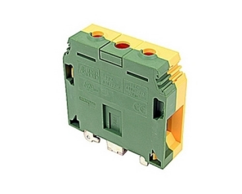 TE-ENERGY  1SNA400772R1300   Green and yellow, ground block with 22 mm spacing and screw clamp connection that accepts 4-00 AWG UL wire range