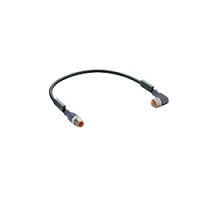 LUMBERG AUTOMATION  934637280  RST 8-RKWT 8-282/0.3M   M12 Micro actuator / sensor cordset, double-ended, 8-poles, 3 meters, male straight to female right angle connector with self-locking thread and black PUR halogen free molded cable, IEC color cod