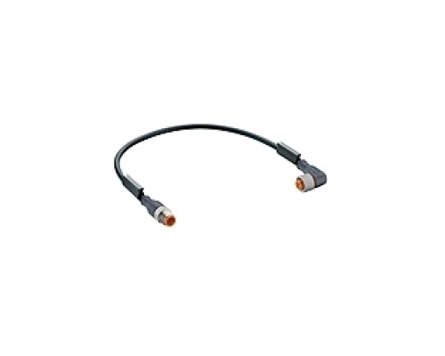 LUMBERG AUTOMATION  934637280  RST 8-RKWT 8-282/0.3M   M12 Micro actuator / sensor cordset, double-ended, 8-poles, 3 meters, male straight to female right angle connector with self-locking thread and black PUR halogen free molded cable, IEC color cod