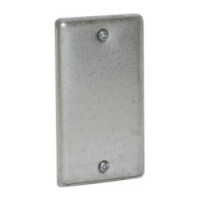 HUBBELL PREMISE WIRING  860                 4 In. x 2 In. Handy Box Covers - 2-5/16 In. x 4-3/16 In. Length, Blank