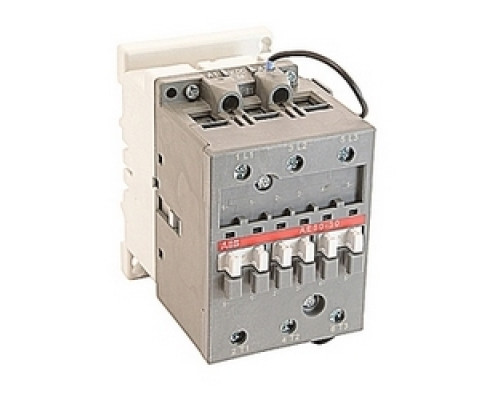 ABB  AE50-30-00-81   3 pole, 100 amp, non-reversing across the line contactor with 24V DC coil and no auxiliary contacts