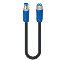 LUMBERG AUTOMATION  934853038  RST 5K-RKT 5K-911/5 M   M12 Power Cordset Male Straight-Female Straight, 5-Pins, K-coded, 630 V, Blue Overmold