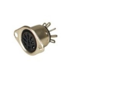 HIRSCHMANN 930345200  MAB 8 S; Panel-mounted Socket with flange solder joint, 8 contacts, female, DIN 41 524 sockets 1-5 , 4A 34V AC/DC