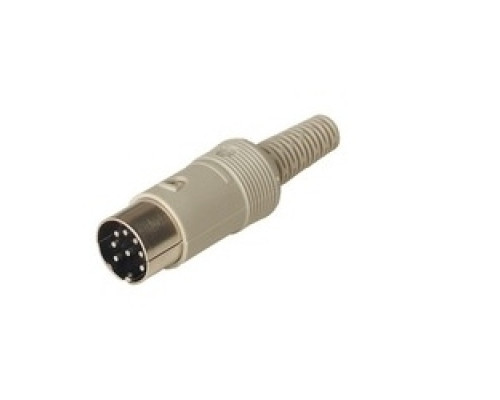 HIRSCHMANN  931518517   MAS 80 SN grey; Plug with insulated handle solder joint, 8 contacts, male, DIN 45 326, 4A 34V AC/DC