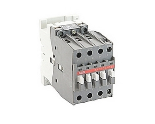 ABB  A40-30-01-84   3 pole, 60 amp, non-reversing across the line contactor with 110-120V AC coil and 1 NC auxiliary contact