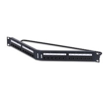 BELDEN RVAPPA2U48BK  10GX REVConnect Angled Patch Panel 48-port, 2U, Black Preloaded