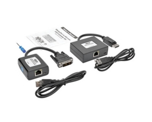 TRIPP LITE B150-1A1-DVI         DisplayPort to DVI over Cat5/6 Active Extender Kit, Pigtail Transmitter/Receiver for Video/Audio, 125 ft. 38 m