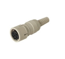 HIRSCHMANN  930962517   MAK 6100 grey; Socket with locking screw solder joint, 6 contacts, female, DIN 45 322, 4A 34V AC/DC