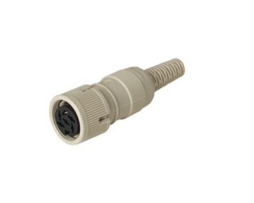 HIRSCHMANN  930962517   MAK 6100 grey; Socket with locking screw solder joint, 6 contacts, female, DIN 45 322, 4A 34V AC/DC