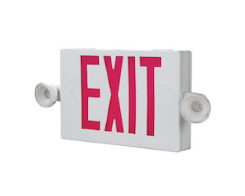 COOPER LIGHTING LLC APC7R  COMBO UNIT, WHITE HOUSING, LED-EXIT, 2 LED EMERGENCY LIGHT HEADS,