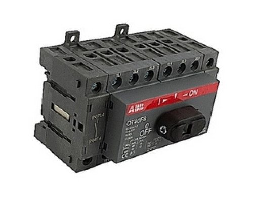 ABB  OT40F8   8 pole, 40 amps rated at 600 V AC, UL 508, open non-fusible disconnect switch