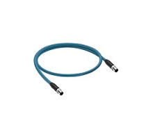 LUMBERG AUTOMATION  900004056  0985 806 100/2M   EtherNet/IP Cord Sets, High-flex, Double-ended, M12 male to male straight, 4-pin, D-cording, 24 AWG TPE cable, Stranded/Shielded, 2 Twisted Bonded Pair with Teal Jacket, 2M