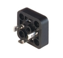 HIRSCHMANN  932429100   GSAZ 200 black; Appliance connector for profiled gaskets GSAZ, front connection, 1 hollow screw, 1 screw M 3 x 5, 2 contacts + PE, DIN EN 175 301-803-A