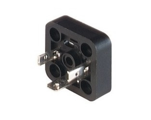 HIRSCHMANN  932429100   GSAZ 200 black; Appliance connector for profiled gaskets GSAZ, front connection, 1 hollow screw, 1 screw M 3 x 5, 2 contacts + PE, DIN EN 175 301-803-A
