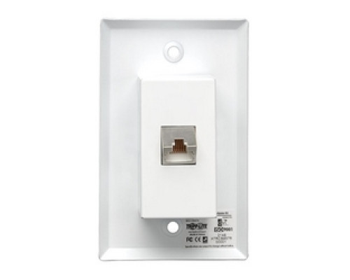 TRIPP LITE  B140-1A0-WP-1                 DVI over Cat5/6 Extender, Extended-Range Video Wallplate Receiver, 1920 x 1080 @ 60 Hz, Up to 200 Ft, RJ45 Keystone Jack