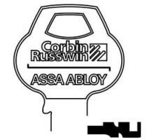 CORBIN RUSSWIN INC  N7-6PIN-10                 Door Lock Key Blank, Obverse, Cylinder, Single-Section, Standard, 6-Pin, N-Class Bitting, Coined Logo Bow