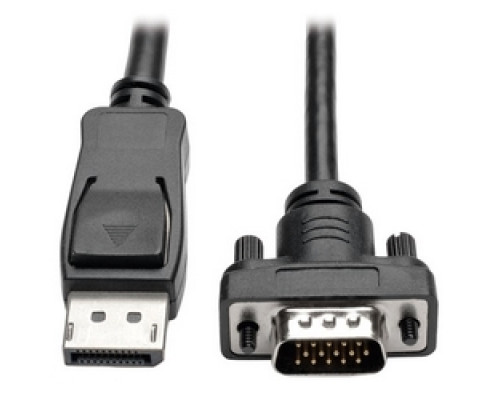 TRIPP LITE P581-003-VGA-V2         DisplayPort 1.2 to VGA Active Adapter Cable, DP with Latches to HD15 M/M , 1920x1200/1080p, 3 ft.