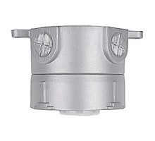 THOMAS & BETTS  VX-21   Ceiling Mount Cross Feed Box Cap, Hub Size 1/2 Inch, Aluminum, with Gaskets, Socket with Leads, Screws, 4 Closure Plugs and Cast Mounting Lugs, 200 Watt Maximum