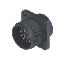 HIRSCHMANN  933063100   CM 02 E 20-29 P; Surface mounted connector, with flange, with solder bucket, 17 contacts + PE, MIL-C 5015 bzw. VG 95 342, black housing, 4A 50V AC/DC