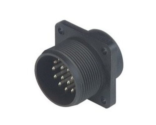 HIRSCHMANN  933063100   CM 02 E 20-29 P; Surface mounted connector, with flange, with solder bucket, 17 contacts + PE, MIL-C 5015 bzw. VG 95 342, black housing, 4A 50V AC/DC
