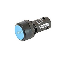 ABB  CP9-1021   Compact non-illuminated marked blue momentary pushbutton with 22mm mounting and 1 NC and 1 NO contact, marked RESET on pushbutton surface