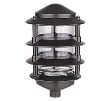 THOMAS & BETTS  B440BRE-R   Four Tier Pagoda Garden Light, Height 8.76 Inches, Width 5.93 Inches, Bronze, Die Cast Zinc, 100 Watt Maximum, with 12 Inch Extended Leads, Gasket and Ground Screws Globe