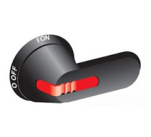 ABB  OHB65J6B   Padlockable with 3 padlocks in the OFF-position, door interlock in the ON-position. Units/type = 1 pcs. Screw fixing from the back side of the handle, no screws on the front, ensures double insulation, black.