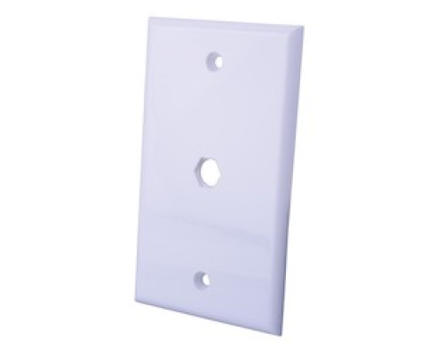 VANCO  120040                 Coax Cable Feed-Thru Wall Plate, White