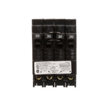 SIEMENS  US2:Q22030CT   Molded Case Circuit Breaker, Triplex, Common Trip, Plug-In, 3 Pole, 120/240 Volt AC, 20/30A, 10 kA Interrupting Rating