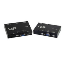 C2G  CG40322  CG40322                 VGA to USB Over Cat 5 Extender, VGA Female to RJ45 Female, 1280 x 1024 Resolution, Metal, Black