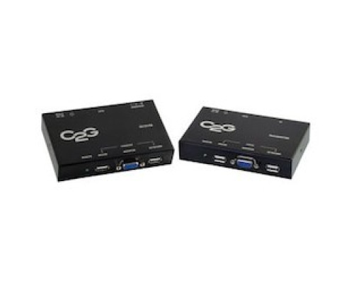 C2G  CG40322  CG40322                 VGA to USB Over Cat 5 Extender, VGA Female to RJ45 Female, 1280 x 1024 Resolution, Metal, Black