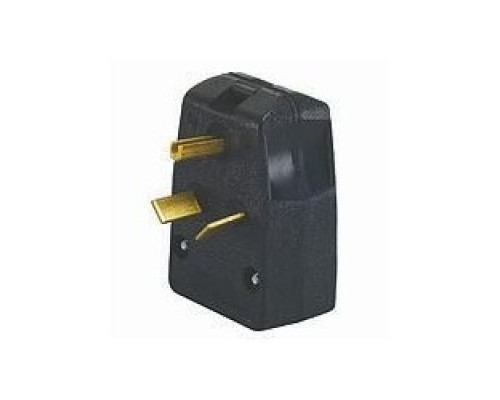 LEVITON  287-T   30/50 Amp, 250 Volt, Dual Power Vinyl Non-grounding Angle Plug, Black