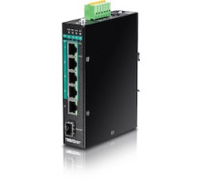 TRENDNET  TI-PG541   5-Port Industrial Gigabit PoE+ Wall-Mounted Front