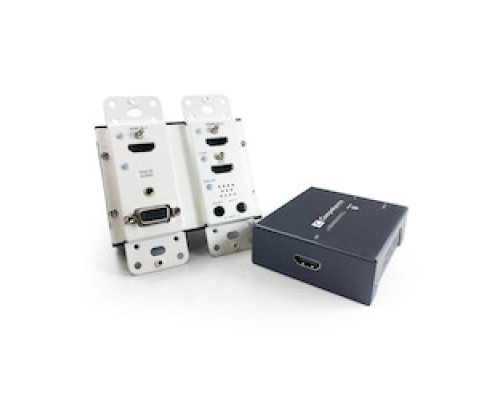 COMPREHENSIVE CONNECTIVITY CHE-HDBTWP230K         Multi-Format Video Transmitter 70M Wall-Plate with HDBaseT, HDMIx2 / VGA+Audio Receiver Kit