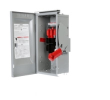 SIEMENS  US2:HF221NR  HF221NR   Safety Switch, Heavy Duty, Fused, 240 Volt AC, 30A, 1-1/2 HP at 1 Phase, 3 HP at 3 Phase, 2 Pole, 2 Fuse, 3 Wire, NEMA 3R, 304 Stainless Steel, For Outdoor