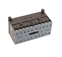 ABB  VBC7-30-10-01   3 pole, plus 2 NO auxiliary contacts, 16 amp, mechanically interlocked miniature contactor, 24V DC coil and screw terminals