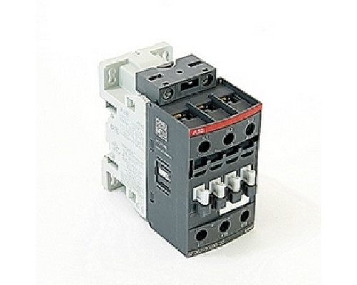 ABB  AF26Z-30-00-20   3 pole, 45 amp, non-reversing across the line contactor with 12-20V DC coil and no auxiliary contacts