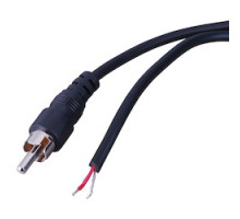 VANCO  AC112                 Audio Patch Cable, RCA Male Plug to Stripped Tinned End & Length: 6 ft.