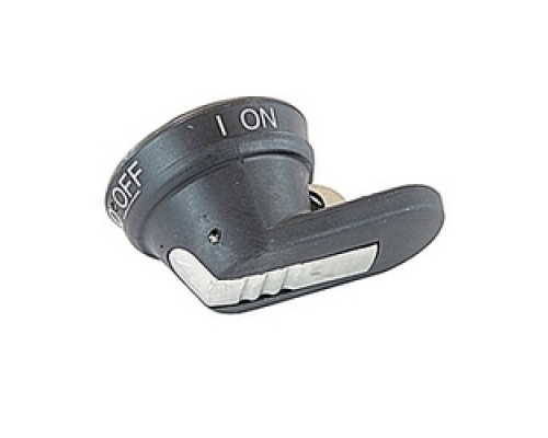 ABB  OHB65J6EH   Black with 316L stainless steel hasp 65mm pistol handle with O/I and Off/On markings and protection according to NEMA 1, 3R, 12 and IP65