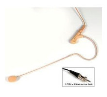 TOA ELECTRONICS INC  MIC-SJEM77-P                 Ear Microphone, Lightweight, Omnidirectional, Back Electret Condenser, +/-3 dB, 1.5 to 10 Volt, 20 Hertz to 20 Kilohertz, 3000 Ohm, Beige