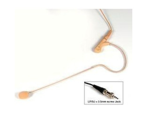 TOA ELECTRONICS INC  MIC-SJEM77-P                 Ear Microphone, Lightweight, Omnidirectional, Back Electret Condenser, +/-3 dB, 1.5 to 10 Volt, 20 Hertz to 20 Kilohertz, 3000 Ohm, Beige