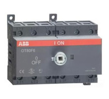 ABB  OT80F6   Front operated switch-disconnector. Types OT 16...125 include protected terminal clamps, IP 20.