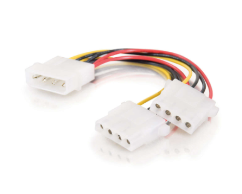 0.5ft (0.15m) One 5.25in to Two 5.25in Internal Power Y-Cable