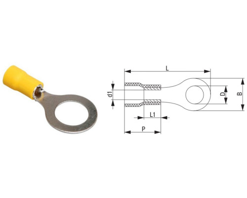 Tip NKI5.5-8 ring 4-6mm (100pcs) (UNL20-006-6-8)