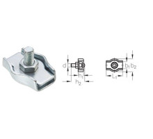 Cable clamp 3 mm Simplex