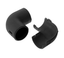 Angular collapsible connector black D=25 (Promrukav) (PR13.0193)