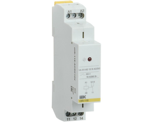 Relay OIR 1 contact, 16A, 12V AC/DC (OIR-116-ACDC12V)