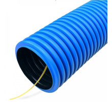 Pipe corrugated double-wall HDPE flexible type 450 (SN16) s/z blue d75 mm Prom sleeve (PR15.0227)