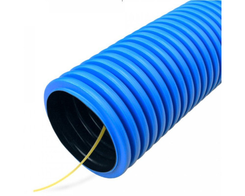 Pipe corrugated double-wall HDPE flexible type 450 (SN16) s/z blue d75 mm Prom sleeve (PR15.0227)